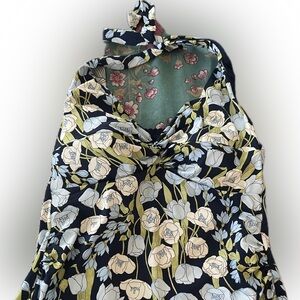 Lands end chlorine resistant halter twist tankini top